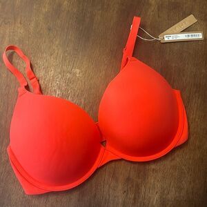 Skims NWT Fits Everybody Push Up Demi Bra in Poppy Size 36DD